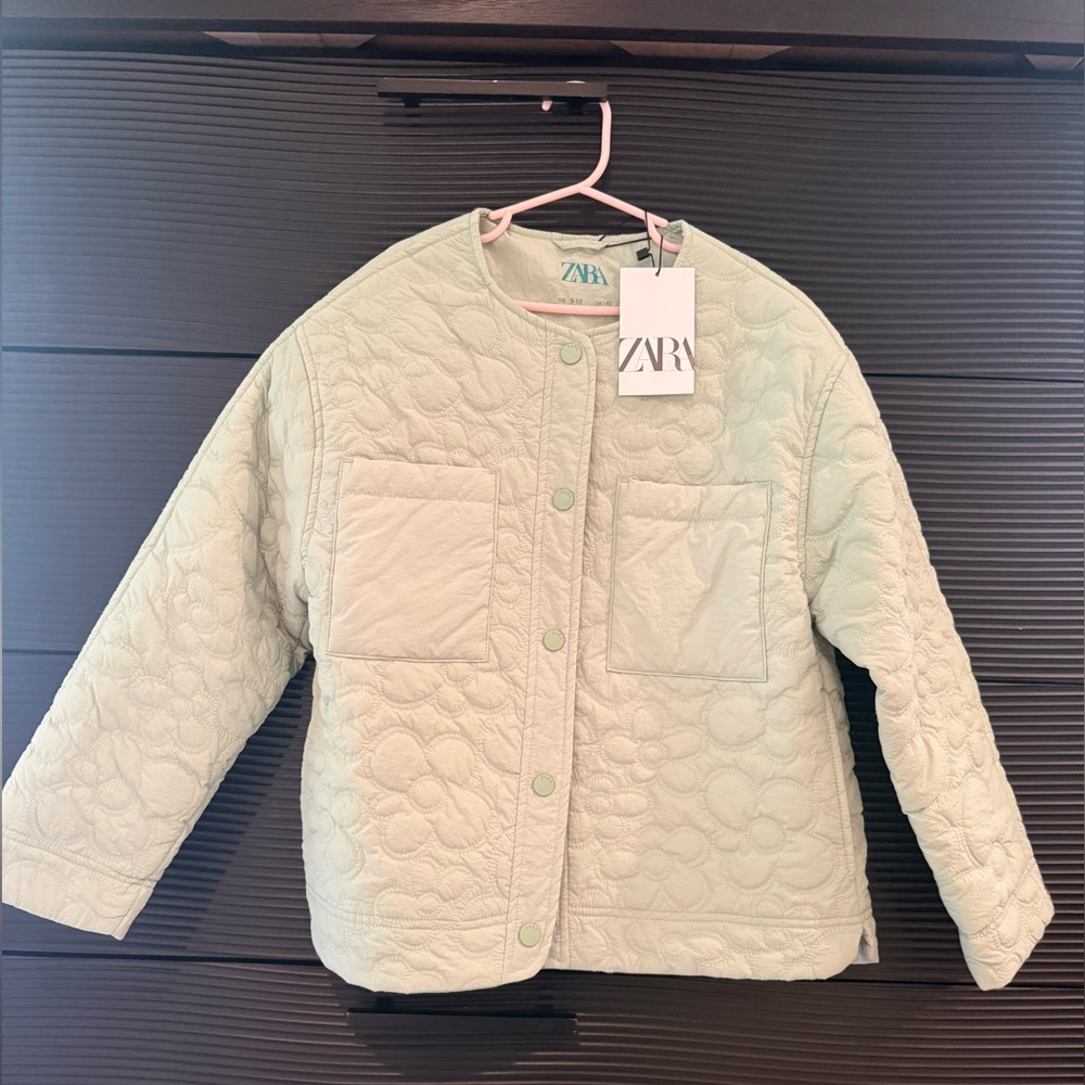 Zara Kids Quilted Jacket - Mint Green
